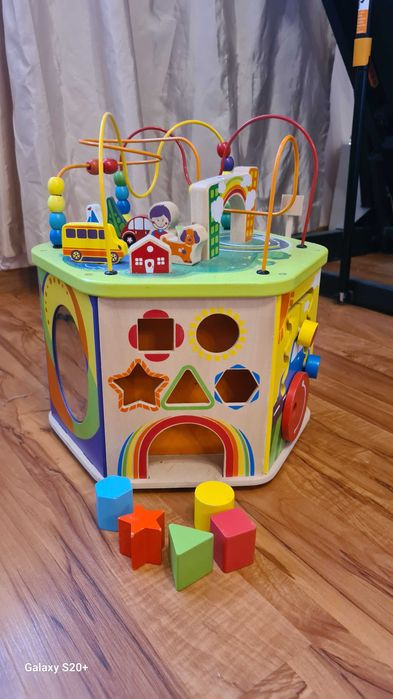 Образователен дървен куб голям