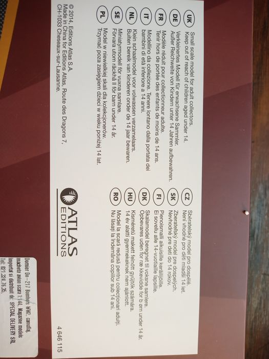 Macheta avion Dornier Do 217, Germania 1944