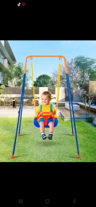 Leagăn interior & exterior copiii cu cadru metalic