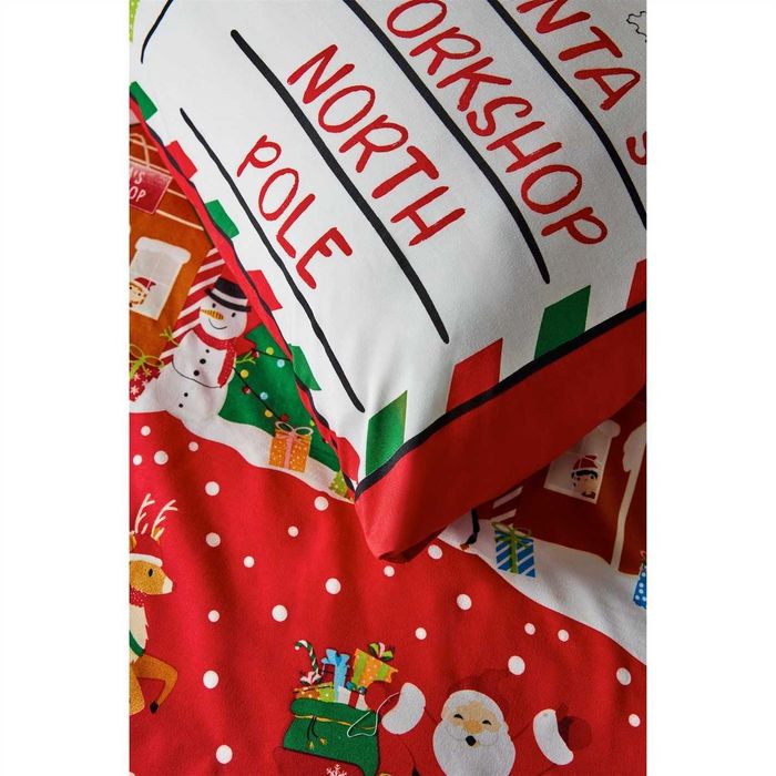 Детски коледен спален комплект за единично легло син червен - 2 вида