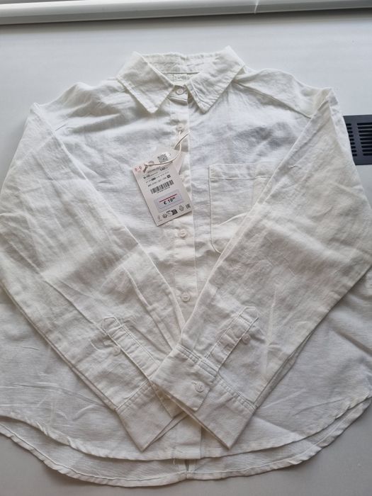 Рубашка "лён"  от Zara для девочек  на 9-10 лет