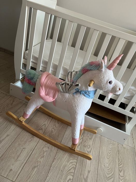 Patut bebe/copil 3 inaltimi + saltea Cu accesorii si Calut cadou