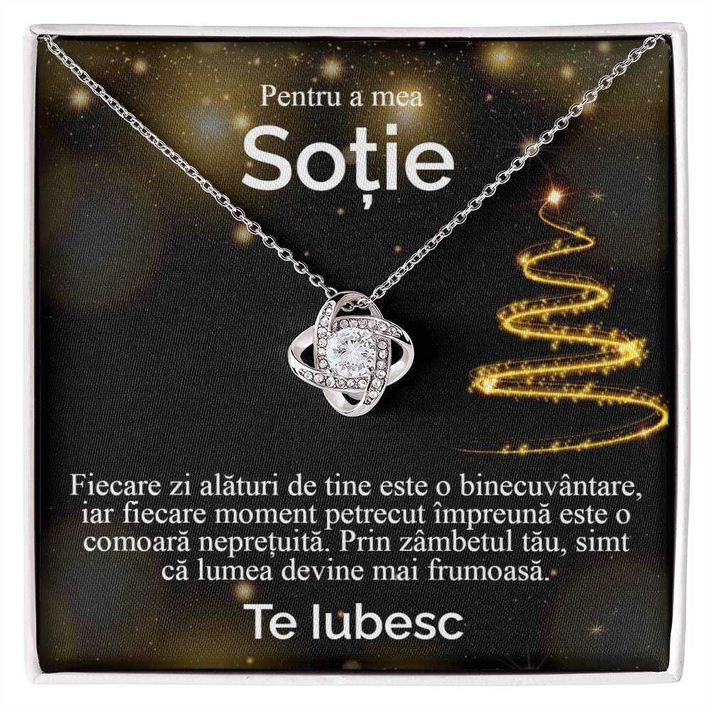 Cadou Colier Argint 925 Pentru Sotie cu mesajul "te iubesc"