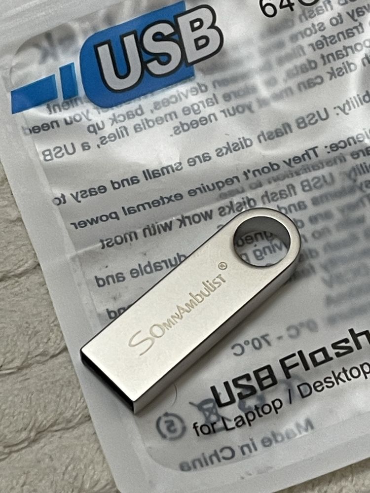 SOMNAMBULIST 64 GB Флаш Памет Флашка SSD Външна Памет Хард Диск