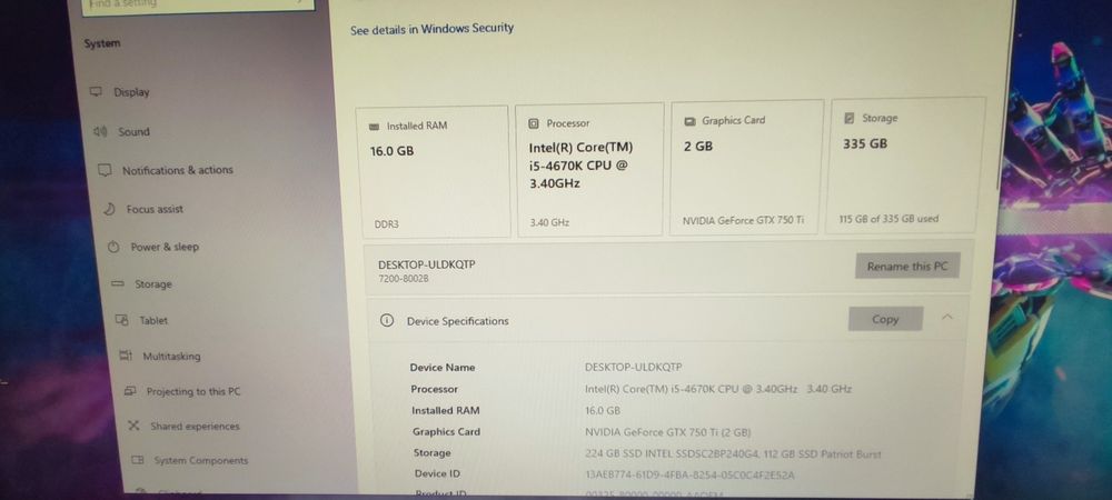 Vand unitate low gaming i5 16gb ram gtx750ti ssd