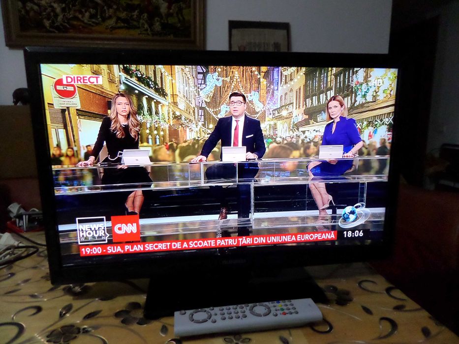 Tv led cu Dvd Telefunken 60cm, telecomanda, perfecta stare functionare