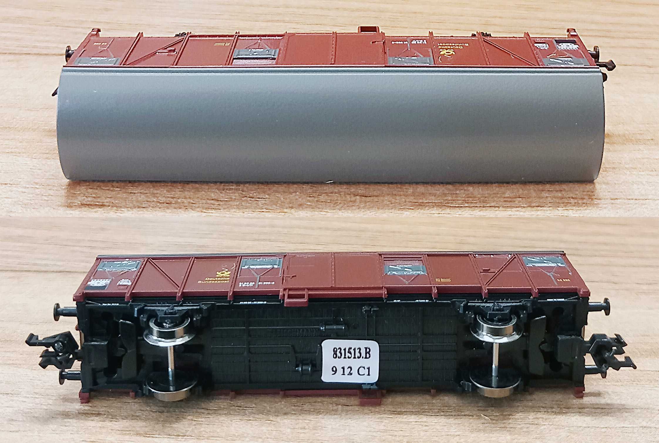 Вагони на Fleischmann 831513 - N - DB - Post - червен - чисто новиPiko