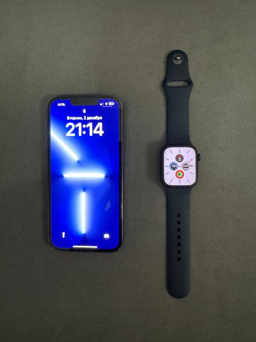 Обменяю iPhone 13 pro и apple watch series 8 на iPhone клас выше
