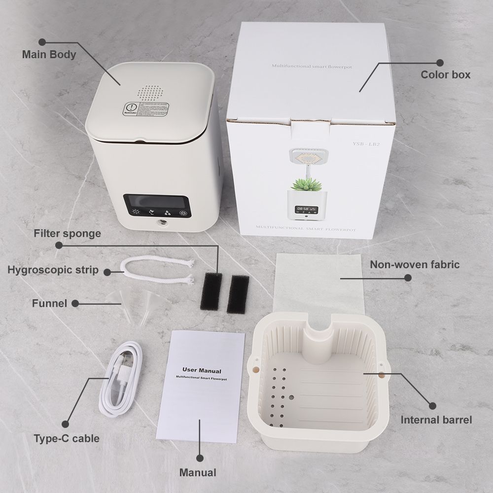 Ghiveci Smart LED, Sistem irigare automata 6 in 1