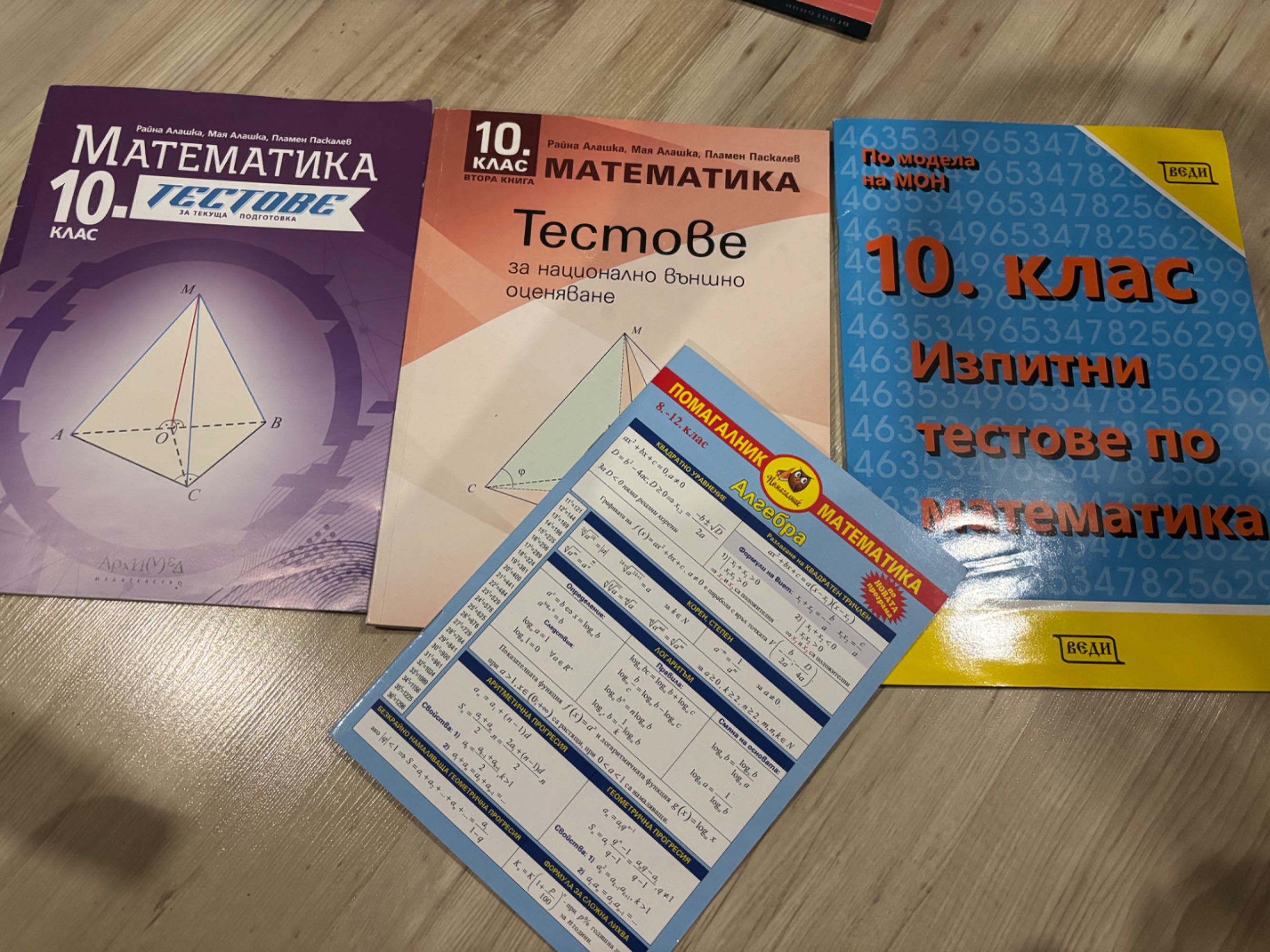 Помагала за 10 клас по математика