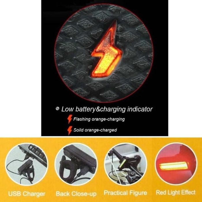 Stop RAYPAL 2261 COMET 100 LM USB bicicleta rotativ cursiera mtb 6 mod