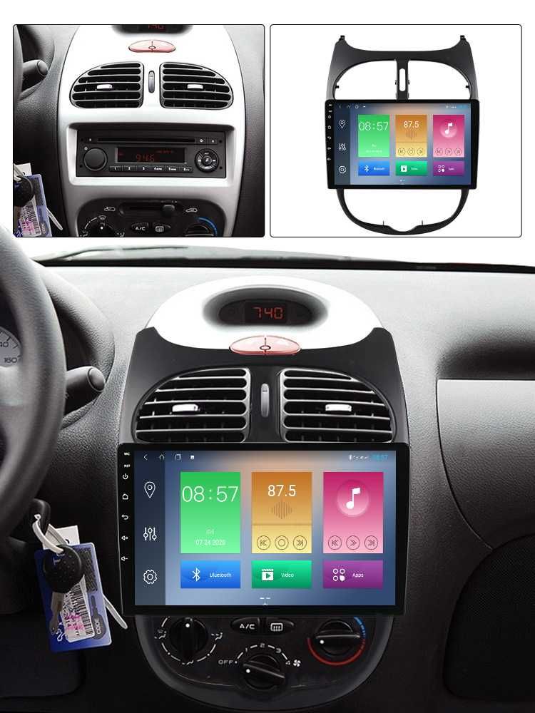 Navigatie NAVI-IT Peugeot 206, 9 Inch, Android 13, 2GB RAM 32GB ROM