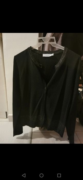 Cardigan negru cu sclipici