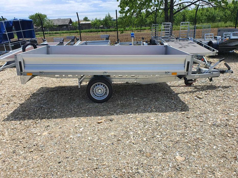 Remorca auto noua,1 ax si sistem de franare 750-1800 kg,categoria B