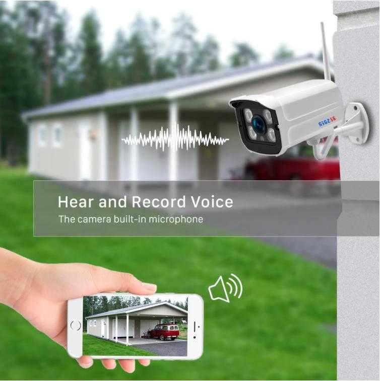 2~5MPx Безжичен Wi-Fi Бебефон Ударо/Водоустойчив Видеодомофон Метал