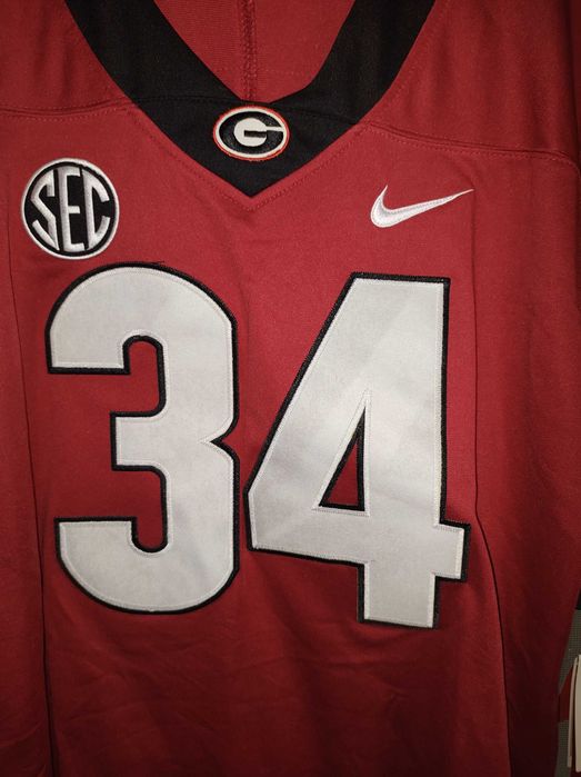 Tricou de fotbal american Nike cu Georgia Bulldogs, #34 Walker (Sz XL)