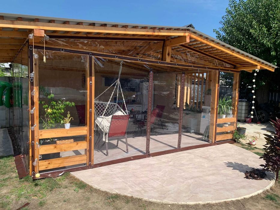 Inchidere terasa si foisoare cu folie transparenta PVC Cristal