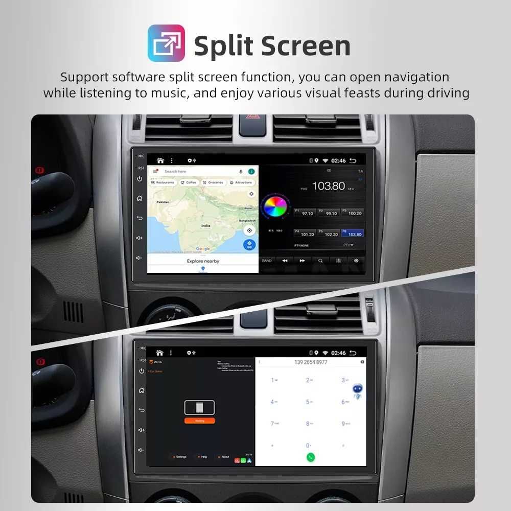 Navigatie Auto  7,9,10  inch cu Apple CarPlay si Android Auto