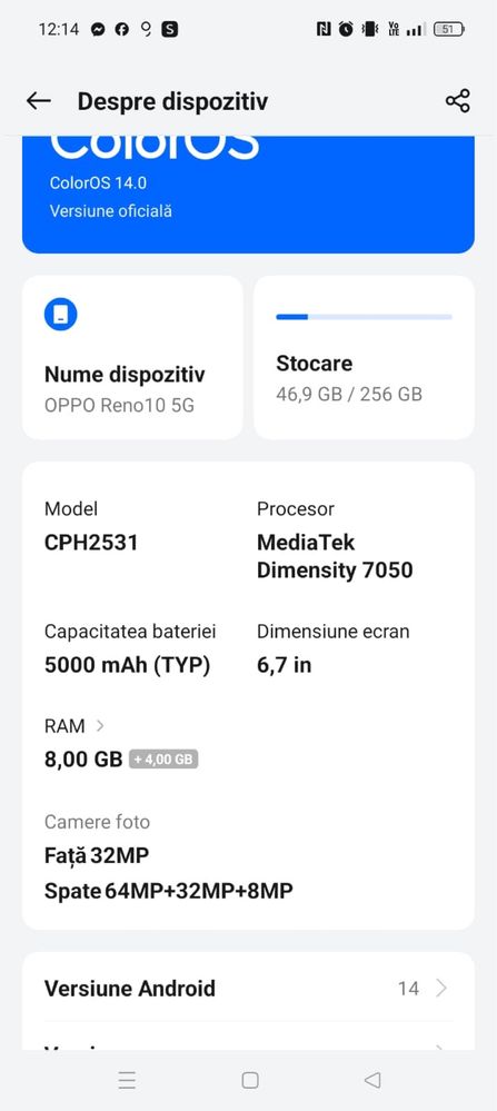 Telefon oppo reno 10