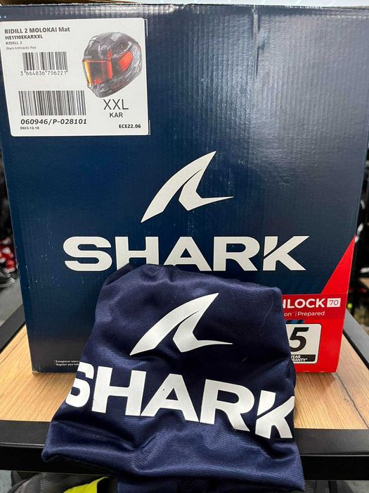 Мото каска за мотор SHARK RIDIL 2 BERSEK,XXL  63-64 см.,вградани очила