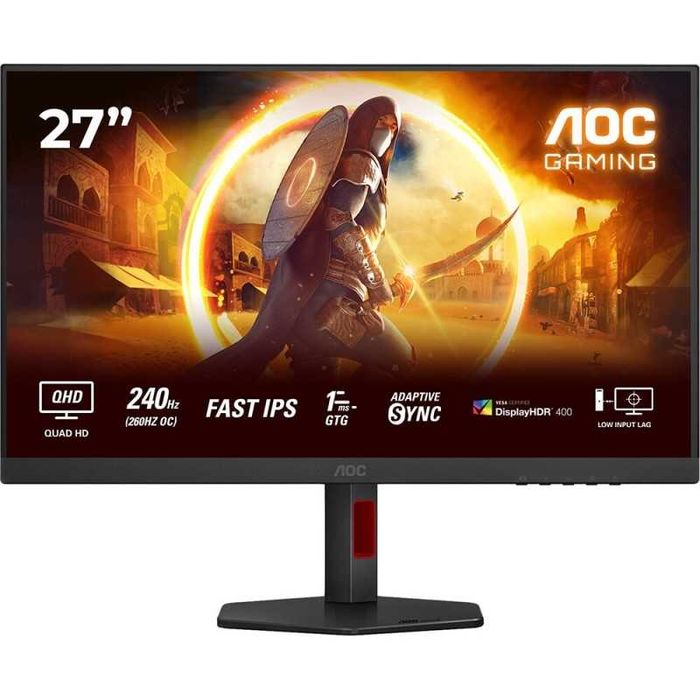 Monitor Gaming WLED FAST IPS AOC Q27G4ZR, 27", QHD, 240Hz, negru