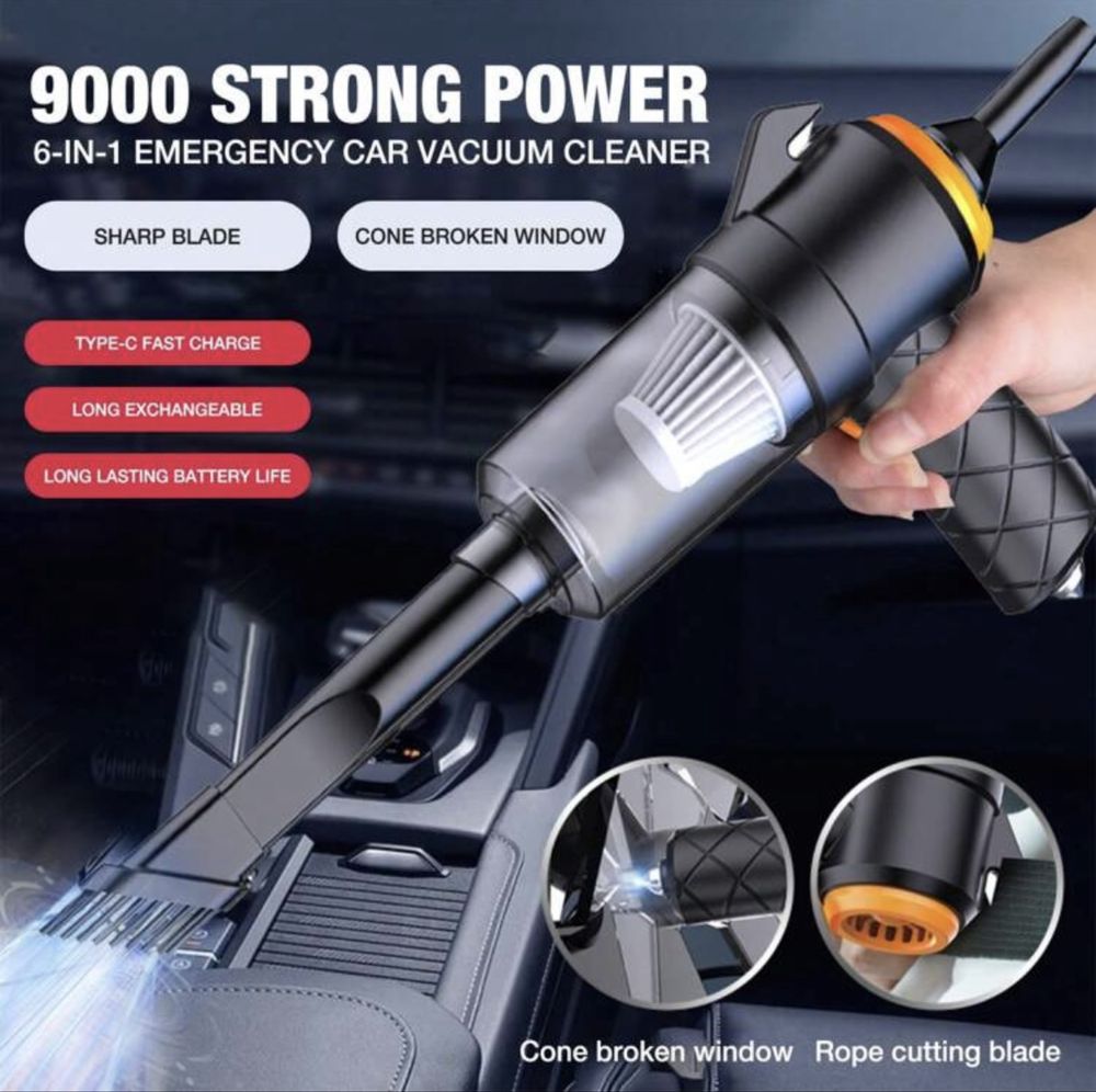 Mini Aspirator Portabil 6 in 1- Masina, calatorii& Situatii de Urgenta