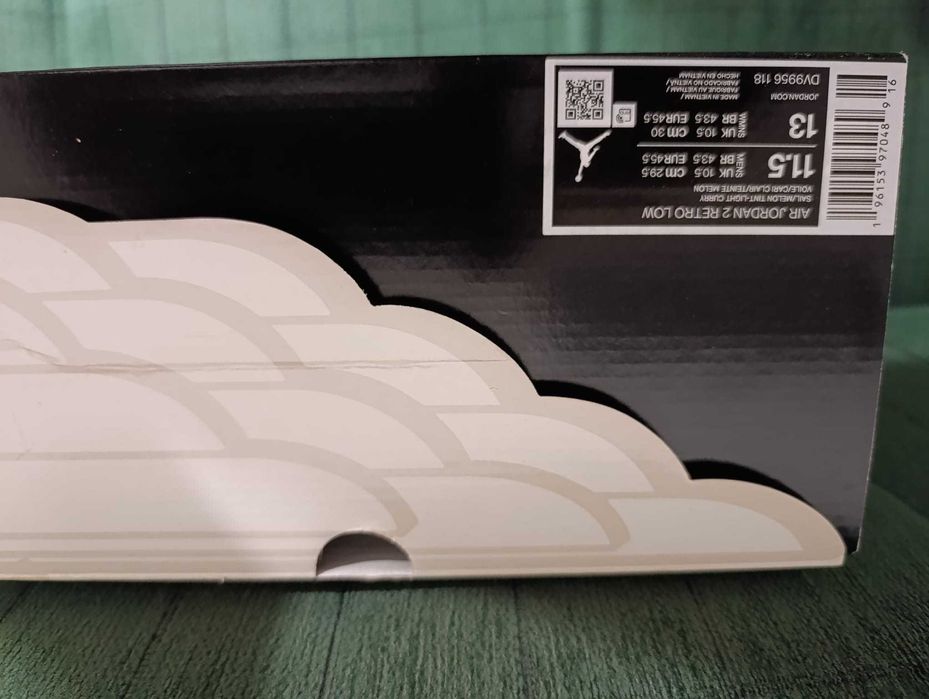 Vand Air Jordan 2 Retro Low, Alb - Portocaliu, Marimea 45.5