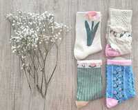 4 бр. елегантни дамски цветни чорапки, one size