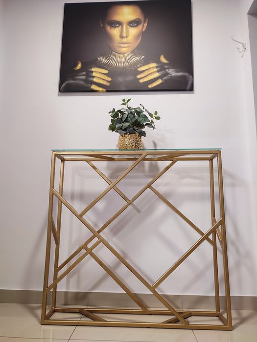 Măsuță decor aurie