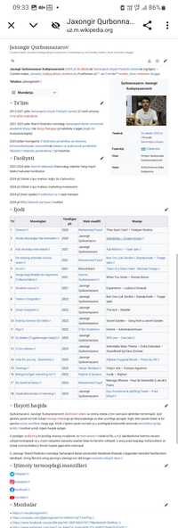 WikiPediada Biografiya (Tarjimaiy hol] maqola yozib berish xizmati