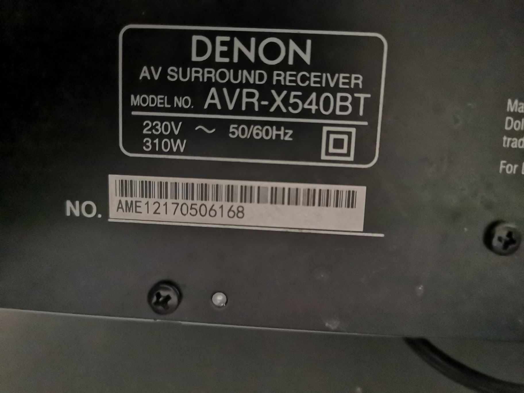 Vând/Schimb Receiver DENON X540 BT