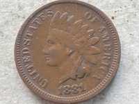 Moneda 1 cent 1881-America