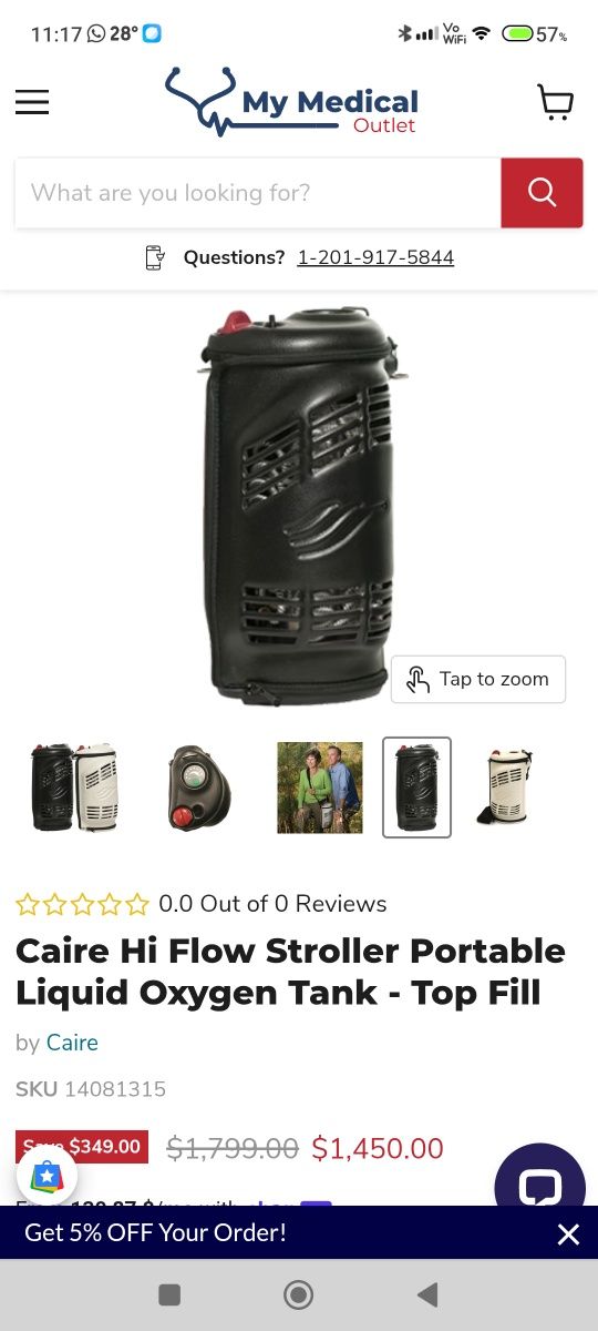 Concentrator oxigen portabil CAIRE Hi Flow