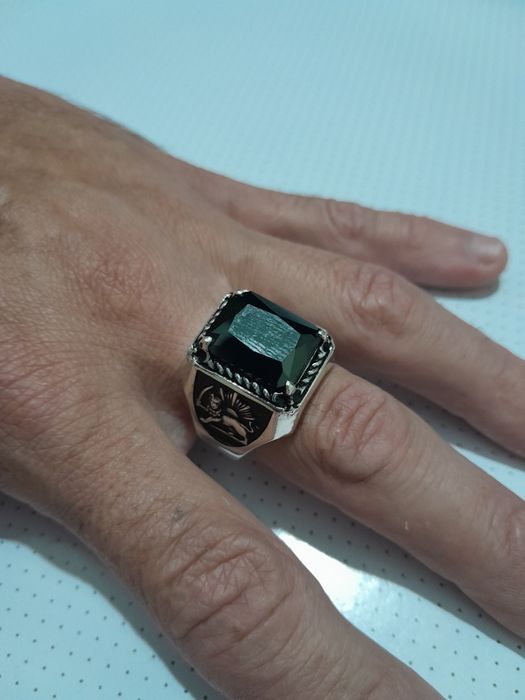 Кольцо мужское серебро. Перстень турецкая модель.