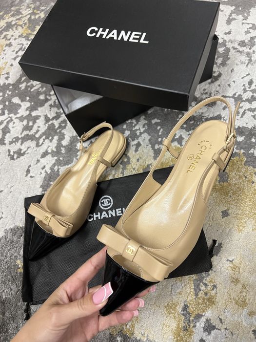 Pantofi-sandale-Balerini Chanel colecția noua Piele naturală 100%POZE