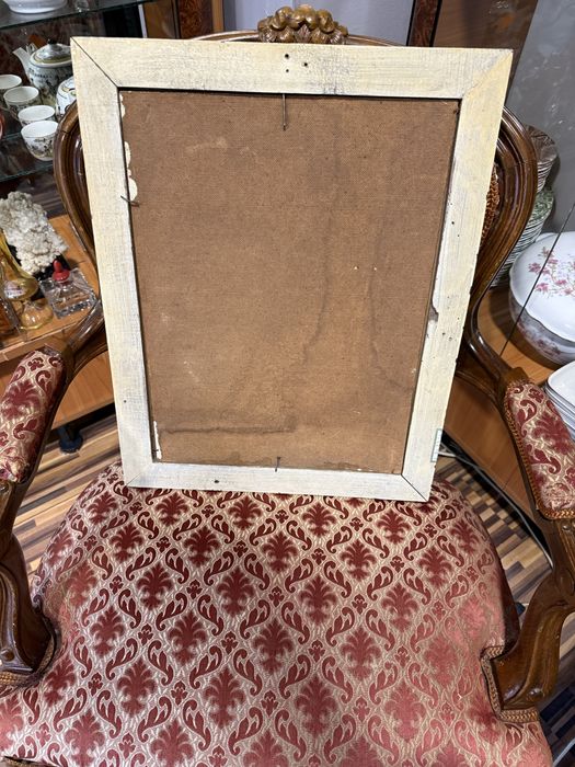 стара картина маслени бои на фазер с автор