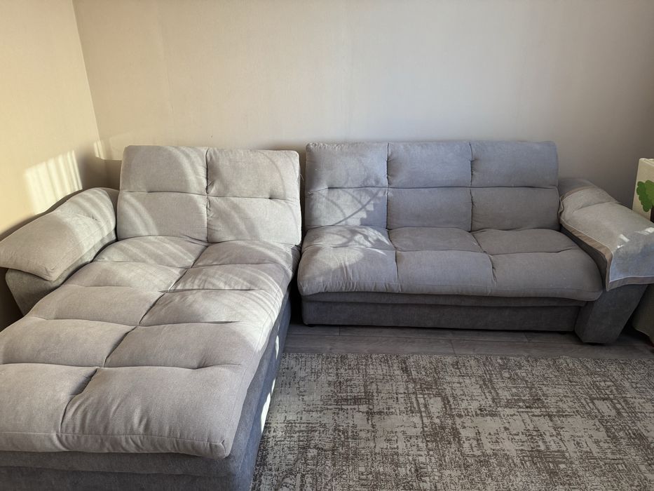 Продам серый угловой диван очень мягкий, беларусь