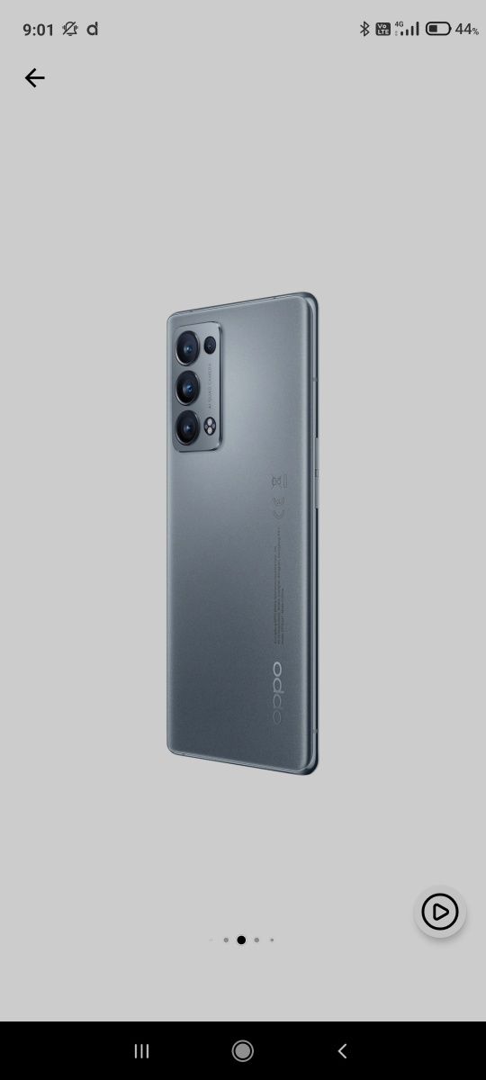 Telefon mobil Oppo Reno 6 Pro, Dual SIM, 256GB, 12GB RAM, 5G, Lunar Gr