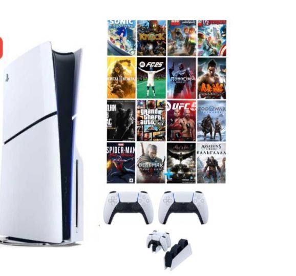 Игровая приставка Sony PS5 slim+геймпад+зарядная станция + игры в комп