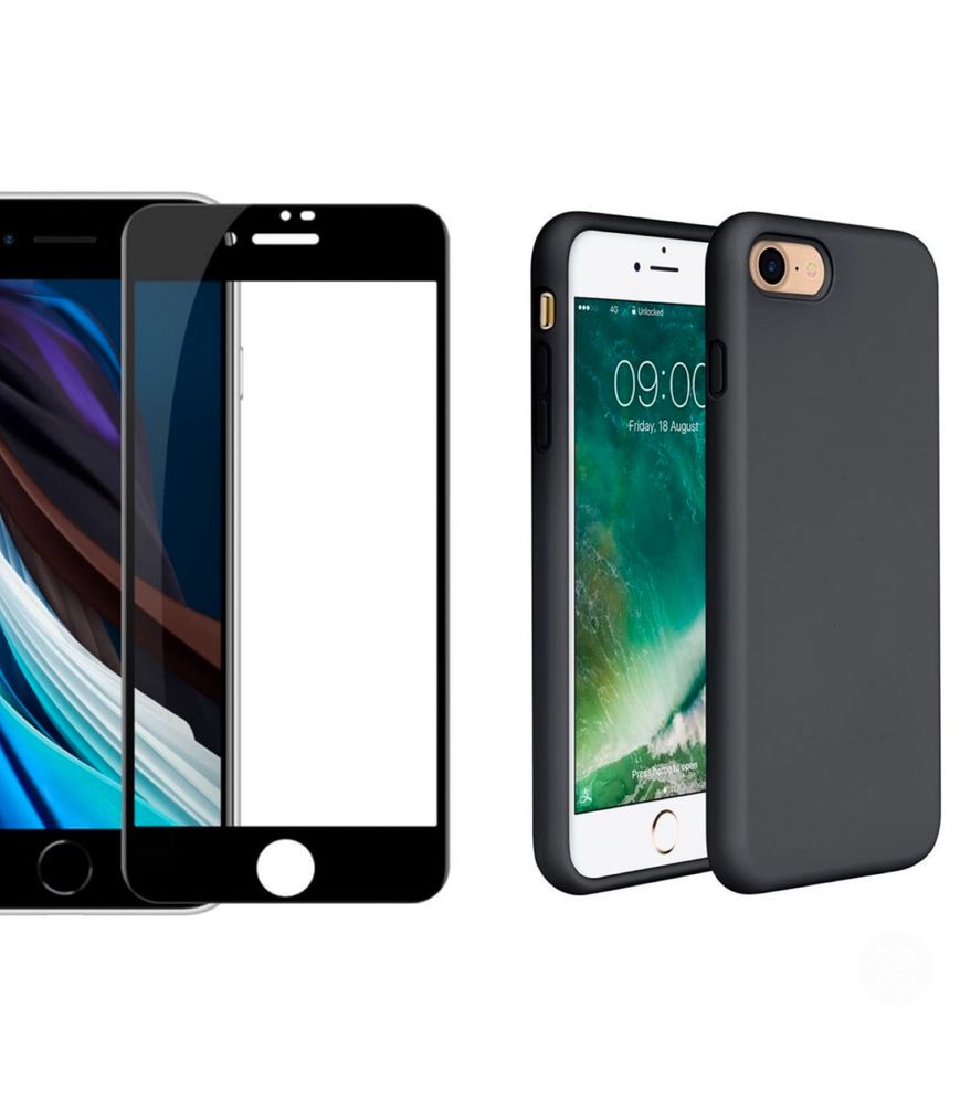 Iphone 7/8 Plus SE 16E Husa Catifea Infinity Touch + Folie Sticla 99H