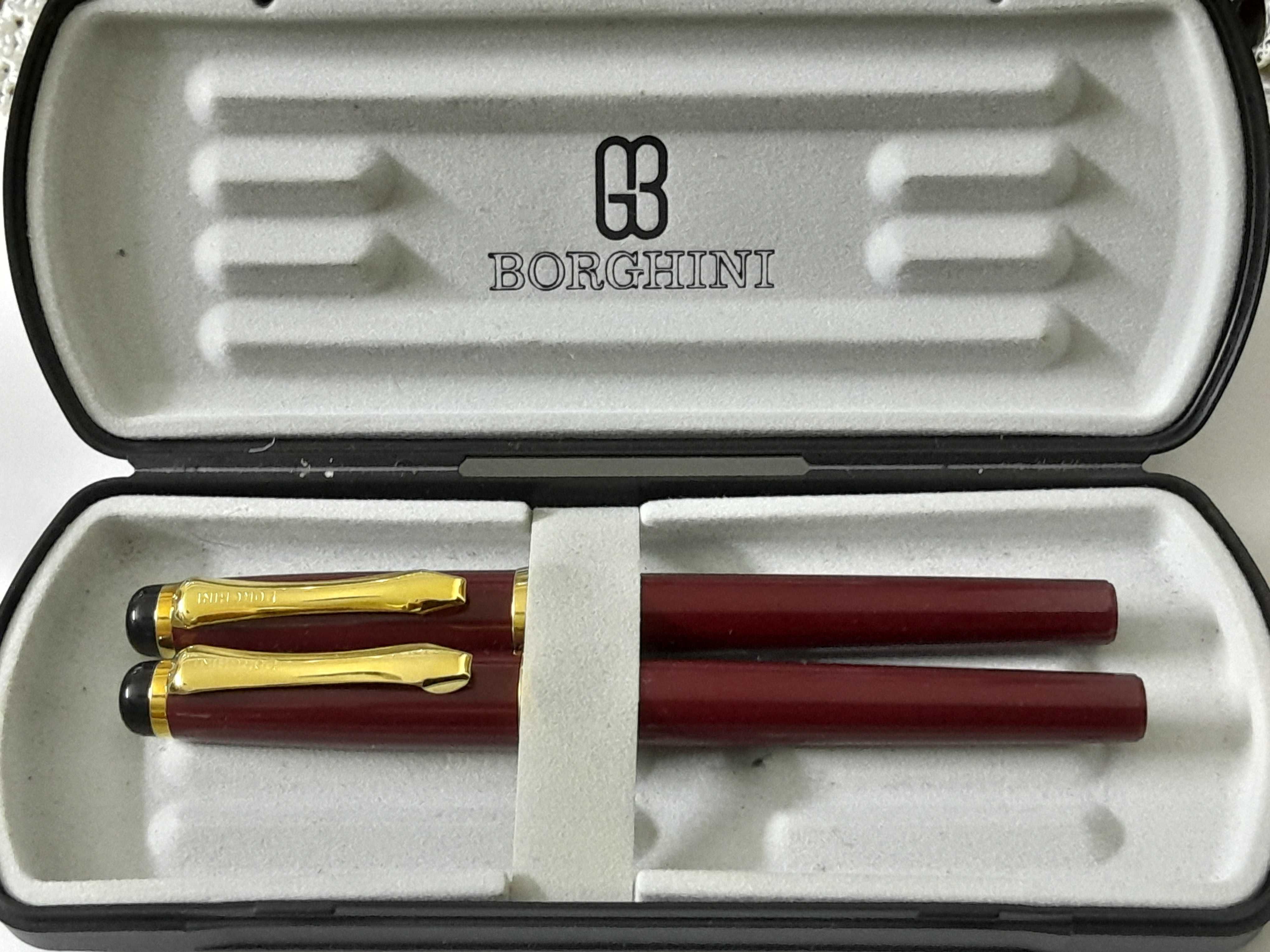 Set nou: stilou și pix Borghini, peniță și elemente placate aur