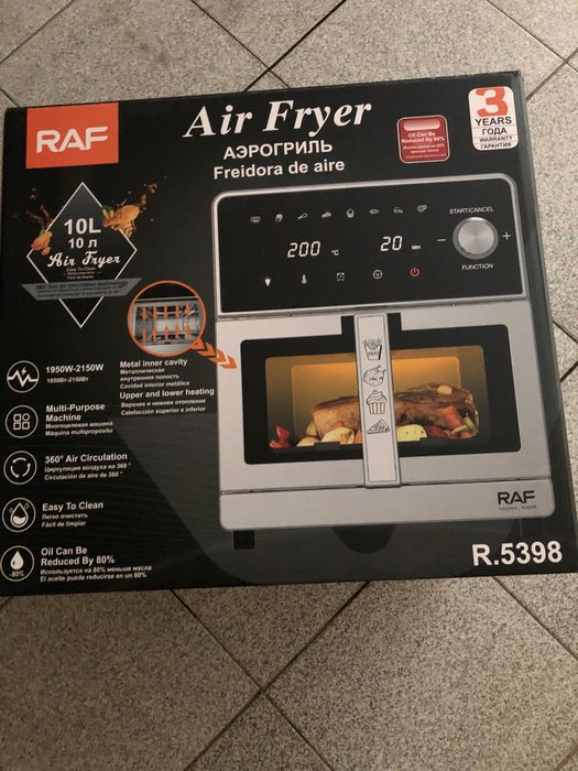 Продавам Air Fryer 10литра RAF с горен и долен реотан - Модел R5398