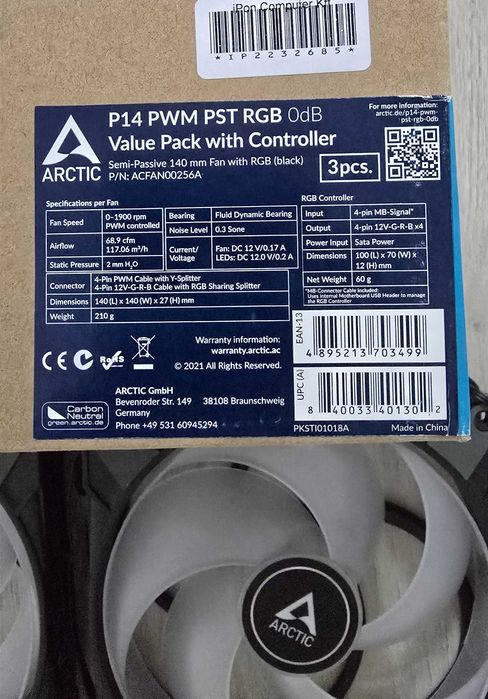 SET Ventilatoare PC & carcasa sau AIO - Arctic P14 RGB si P14 Max