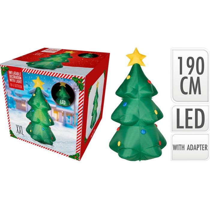 Надуваема коледна елха с LED светлини-190 см./коледна украса