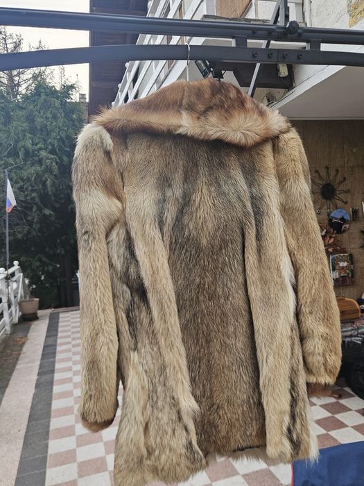 Кожено дамско палто от лисица около M