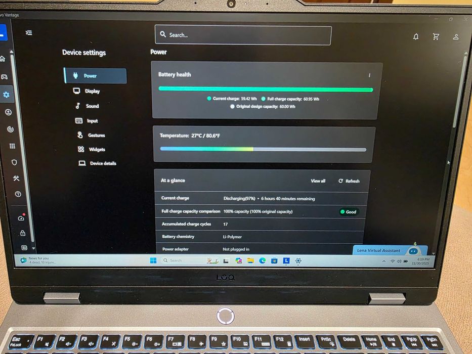 Лаптоп Lenovo LOQ 15AHP9, AMD Ryzen 7 8845HS, NVIDIA RTX 4050 6GB