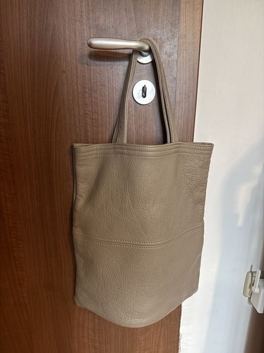 Чанта тип торба естествена кожа