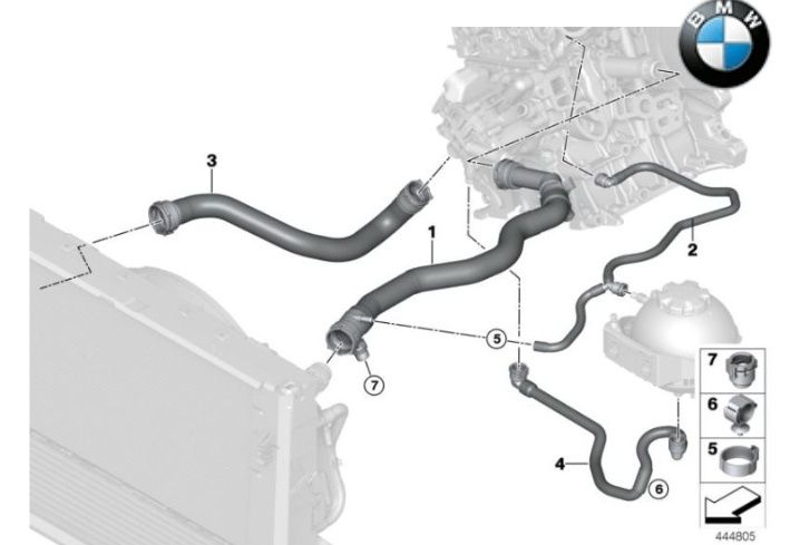 Conducta furtun radiator apa BMW 1 2 3 4 f20 f22 f23 f30 f32  8602027