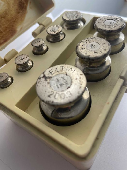 Set greutati analitice laborator ELTIM 5-200 clasa4 otel tip B vintage
