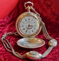 Красив гравиран Османски джобен часовник с кюстек
